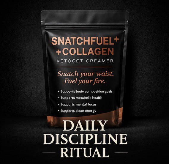 SnatchFuel keto collagen coffee creamer black pouch packaging

SnatchFuel collagen MCT creamer for morning routine coffee

Keto collagen coffee creamer for clean energy and focus

SnatchFuel wellness creamer in luxury kitchen lifestyle setting

Morning coffee routine with collagen creamer for women