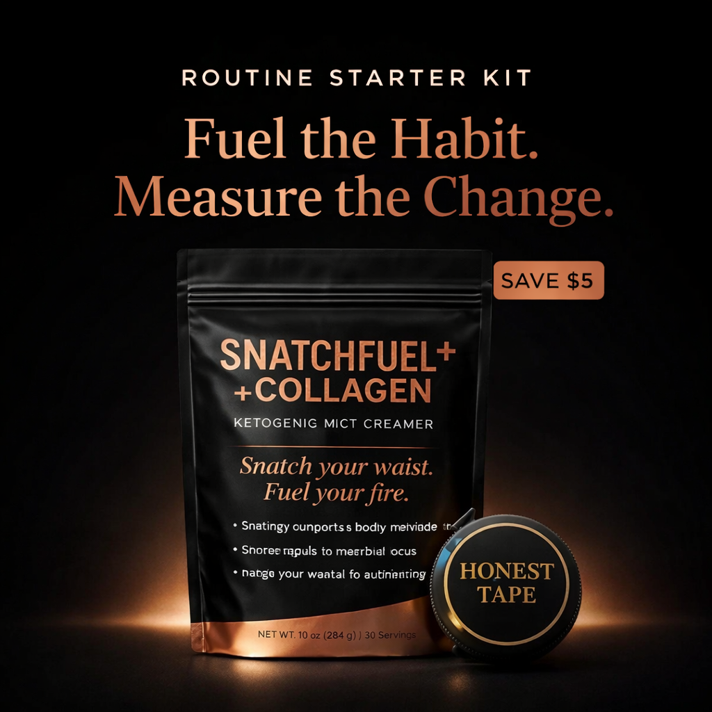 Snatch Method Starter Kit wellness bundle

Fitness starter kit for women routine and consistency

Waist trainer collagen creamer and measuring tape bundle

Routine based wellness starter kit for beginners

Complete routine wellness system bundle